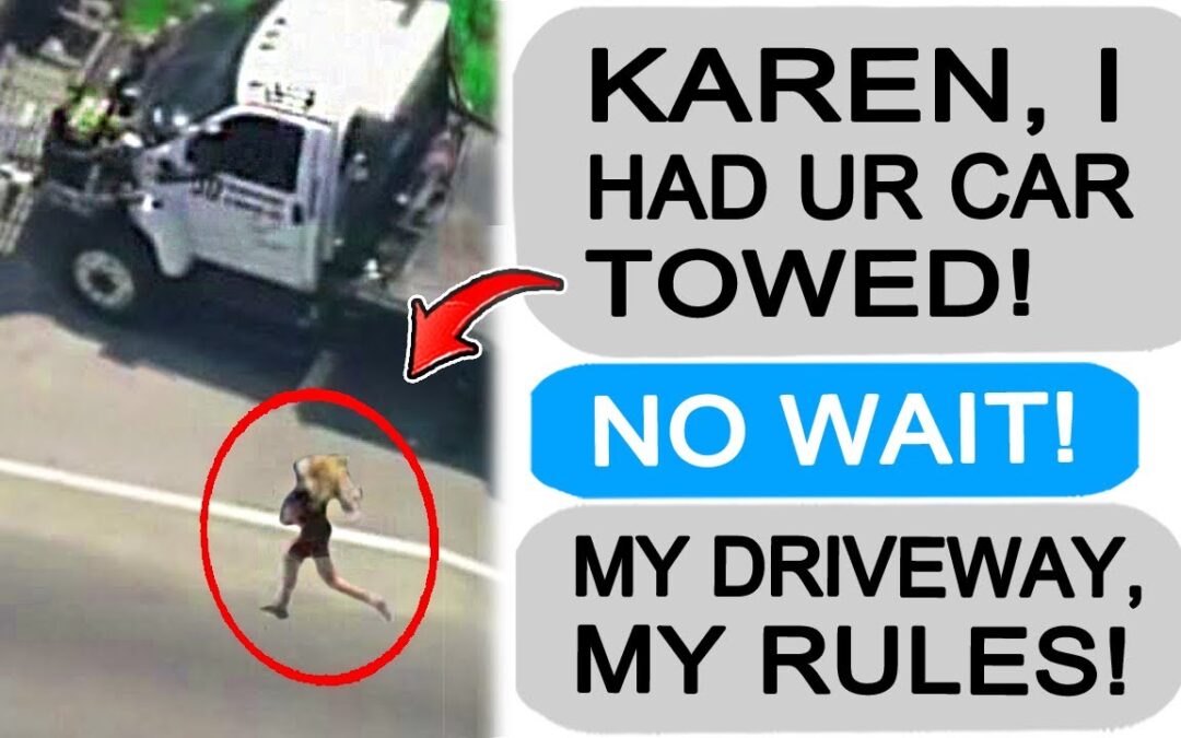 Karen PARKS in my Driveway, so I HAD HER TOWED! r/EntitledPeople