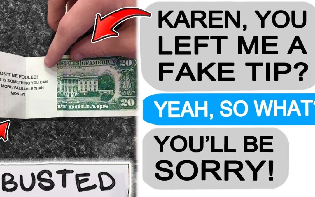 Karen LEAVES A FAKE TIP, GETS TAUGHT A LESSON! r/EntitledPeople
