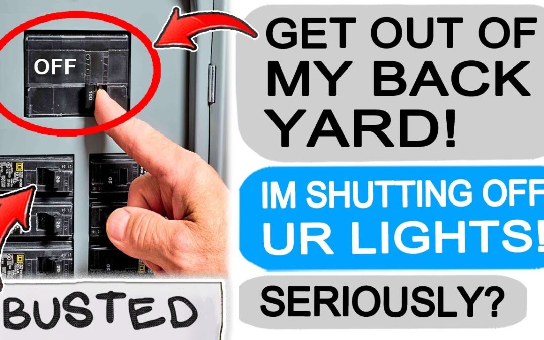 Neighbor TRESPASSES in my Yard to Turn Off my Lights! r/EntitledPeople